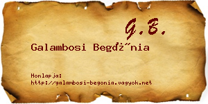 Galambosi Begónia névjegykártya